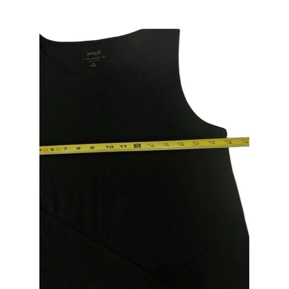 Pure J Jill Dress Womens M Petite PJ V Neck Asymmetric Tank Midi Modal Black - Picture 6 of 8